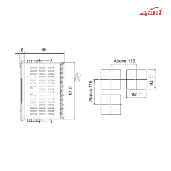 ترموستات دیجیتال 96*96 CNTD کد CTN4L-462P