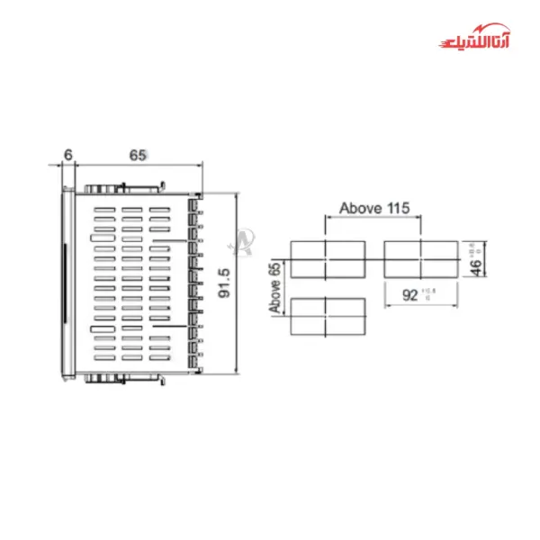 ترموستات دیجیتال 96*48 CNTD کد CTN4H-462P
