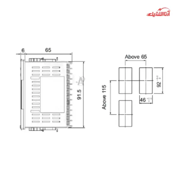 ترموستات دیجیتال 48*96 CNTD کد CTN4V-462P