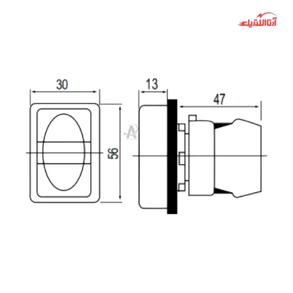 شستی دوبل چراغ‌دار CNTD کد C2PND