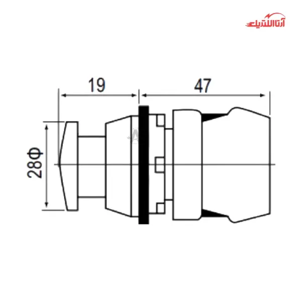 شستی قارچی قفل شو با کلگی قطر 30 CNTD مدل C3PNR3