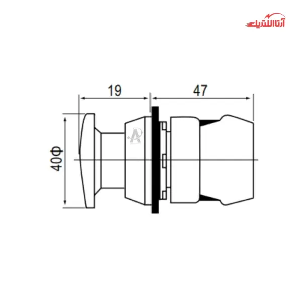 شستی قارچی قفل شو قطر 30 CNTD مدل C3PNR4