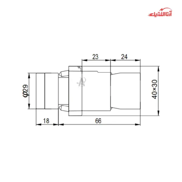 شاستی استپ چراغ دار CNTD مدل CB2-BW34