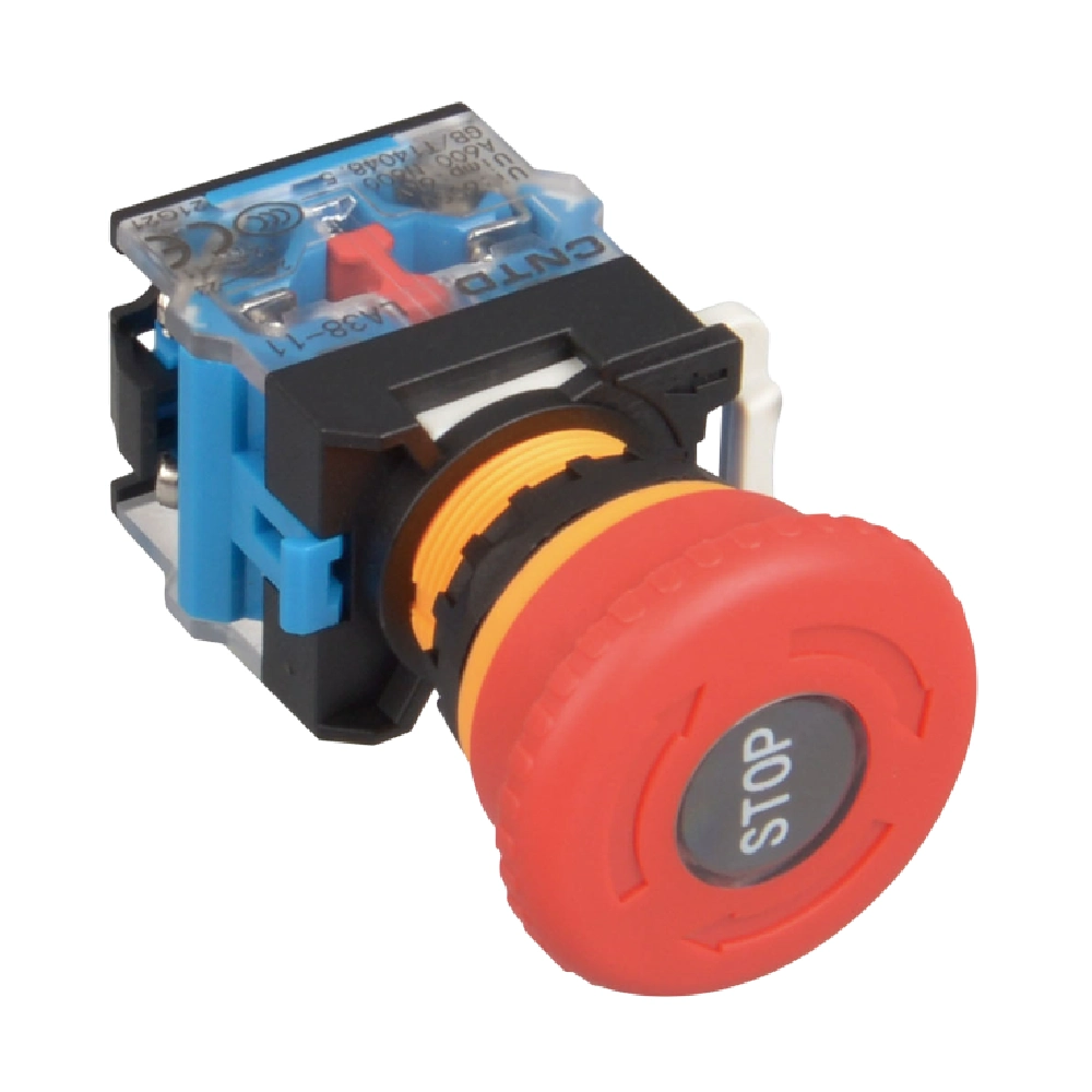 شستی قارچی قفل شو CNTD مدل LA38-11ZS40-C3/FH6-RD