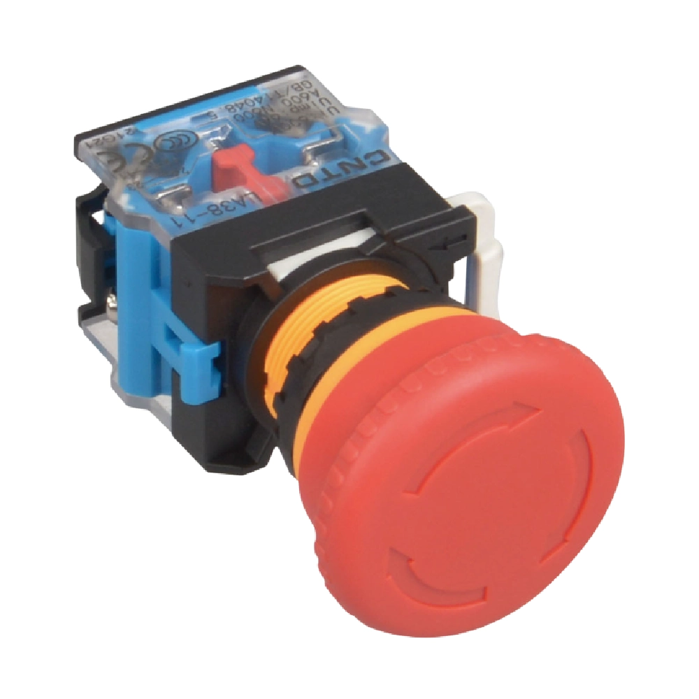 شستی قارچی قفل شو CNTD مدل LA38-11ZS40-C3/RD