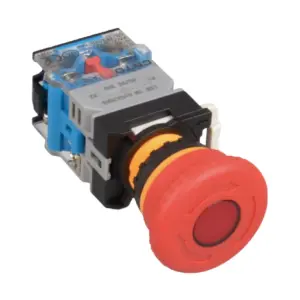 شستی قارچی قفل شو چراغدار 220 ولت CNTD مدل LA38-11ZSD40-C3/RD220