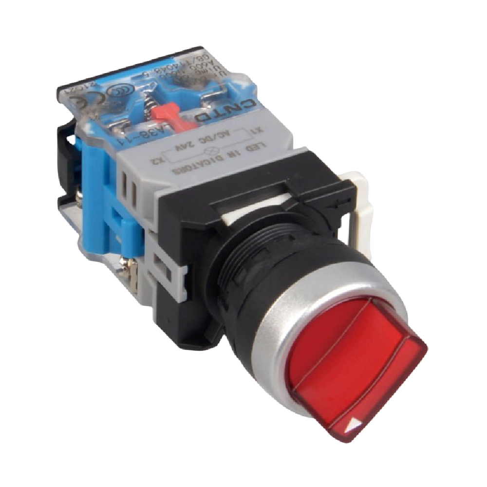 کلید فرمان یک طرفه چراغدار CNTD مدل LA38-11XD21-Q3/RD220