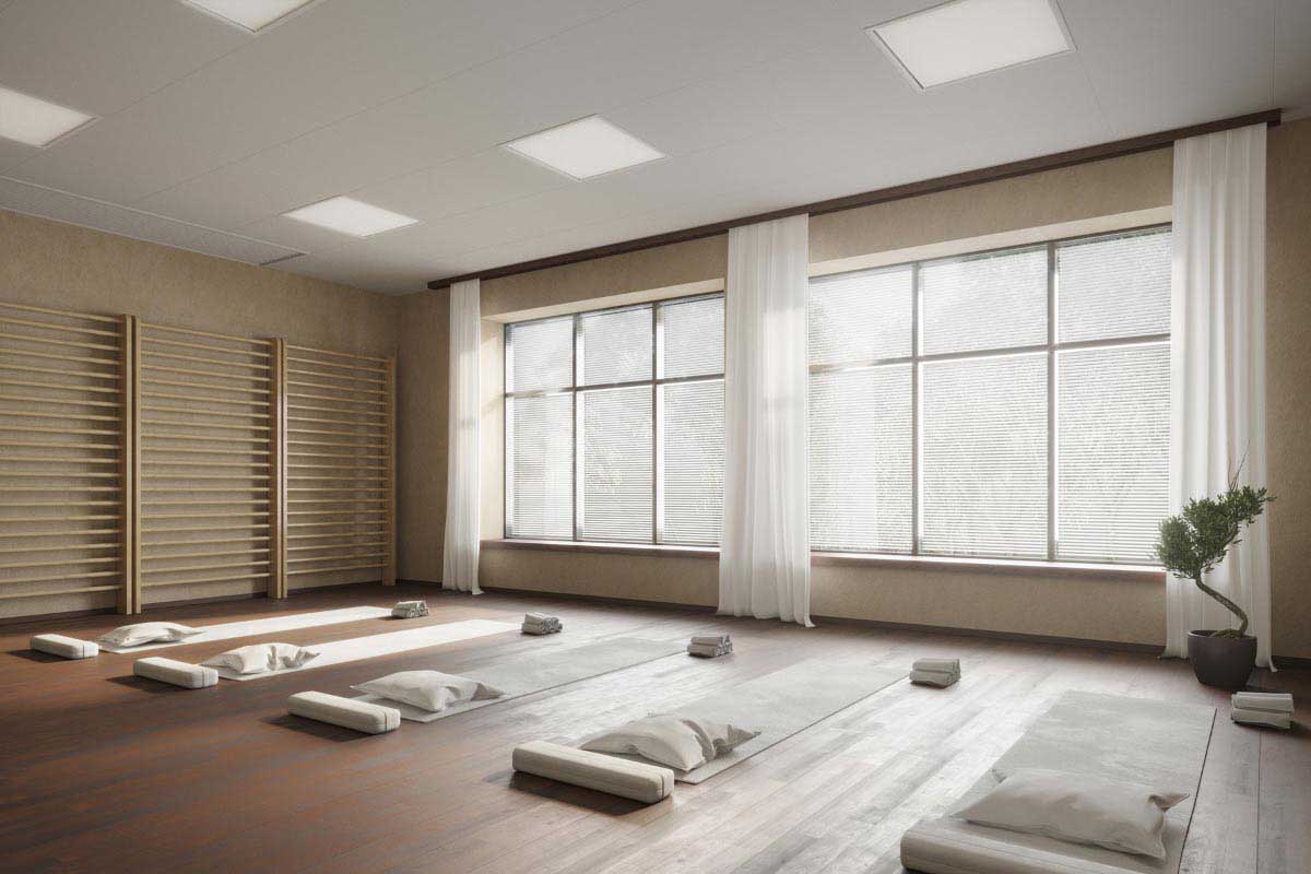 اهمیت نورپردازی در سالن یوگا