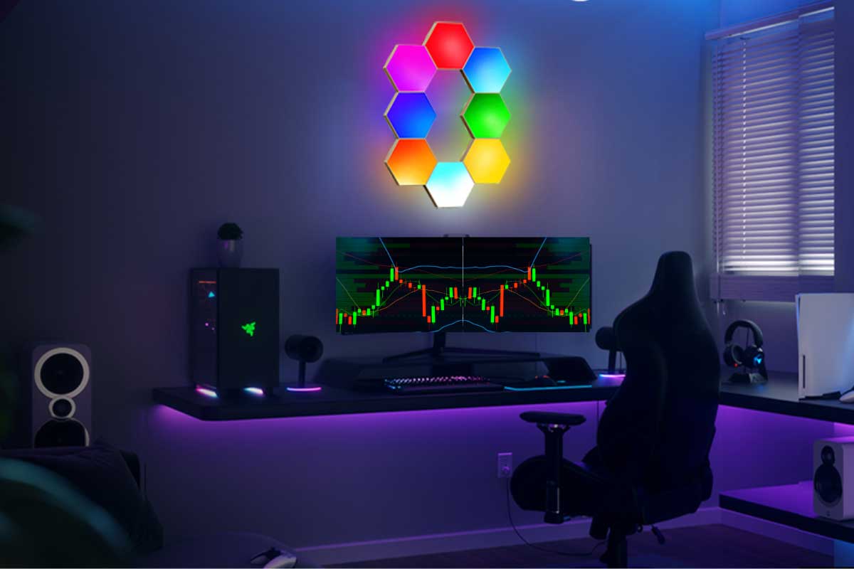 پنل روشنایی (لمسی و غیر لمسی) برای نورپردازی اتاق ترید