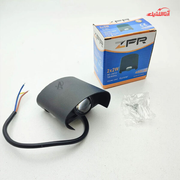 چراغ دیواری دکوراتیو 2 در 2 وات دو طرفه ZFR مدل قطاری