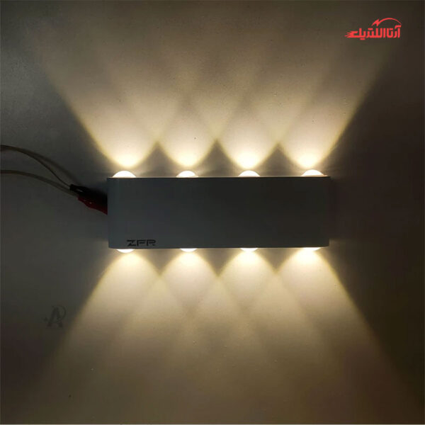 چراغ دیواری دکوراتیو 8 در 1 وات دو طرفه مستطیل ZFR