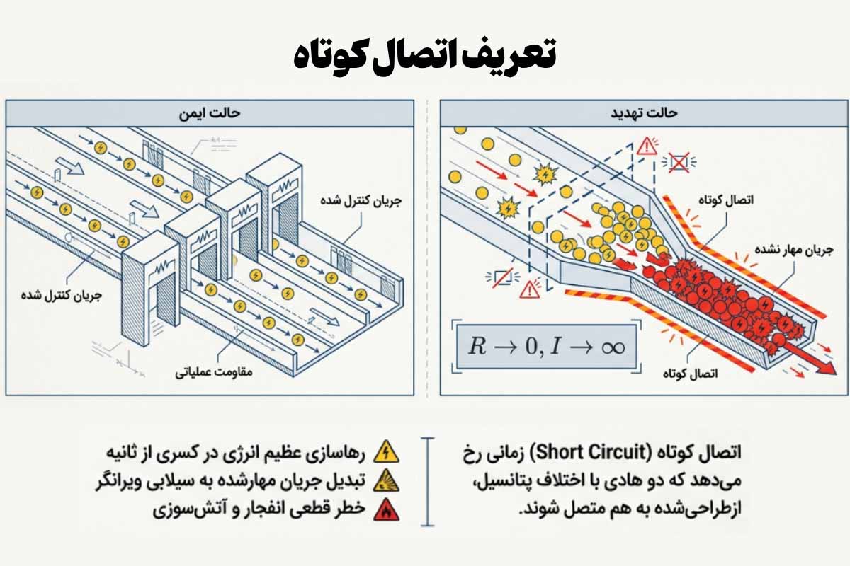 اتصال کوتاه چیست؟ تعریف اتصال کوتاه