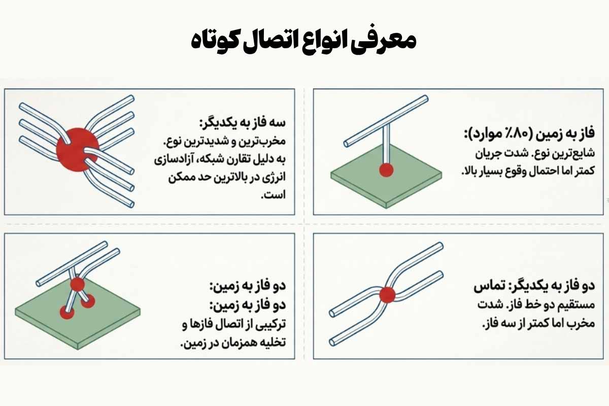معرفی انواع اتصال کوتاه