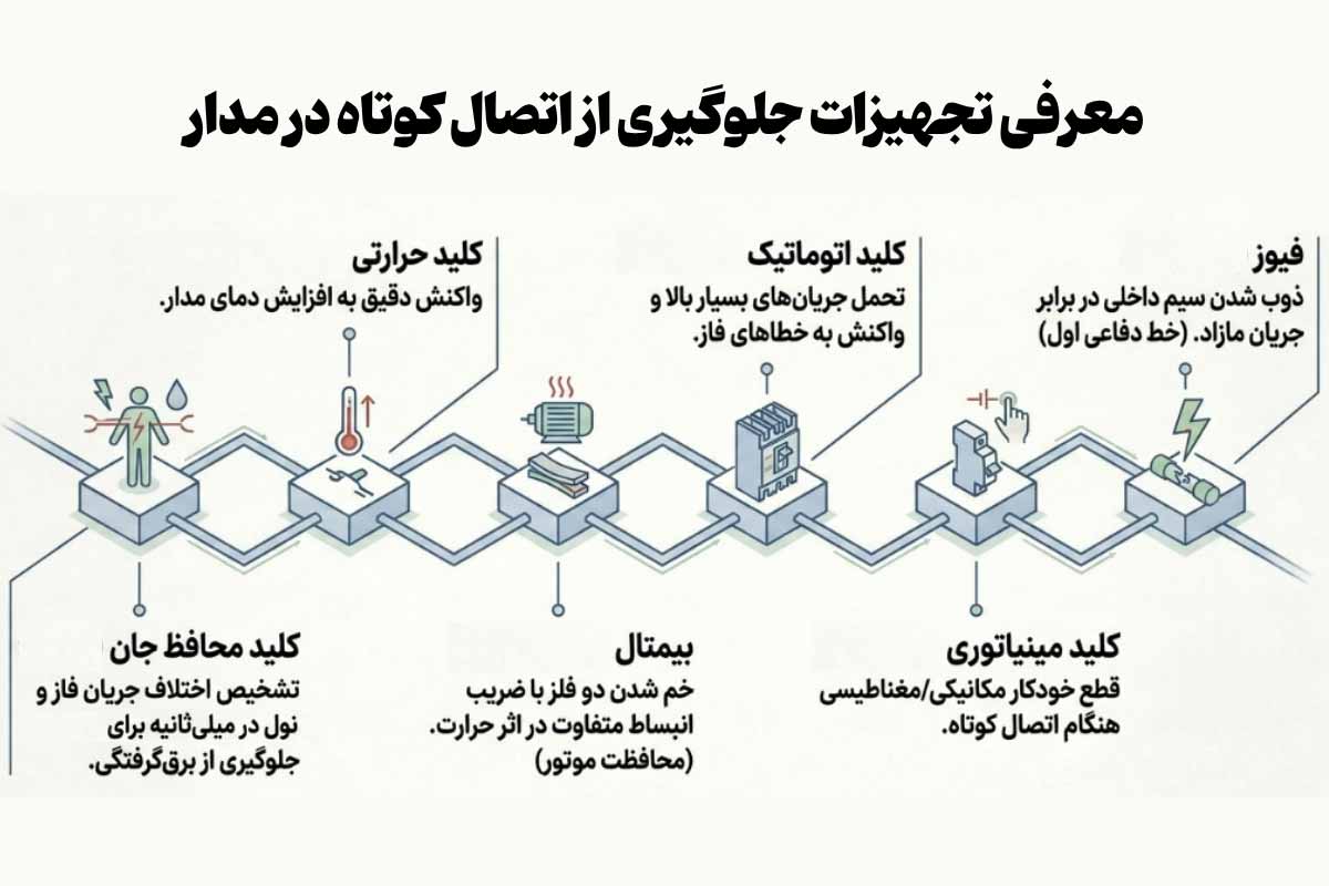 معرفی تجهیزات جلوگیری از بروز اتصال کوتاه در مدار