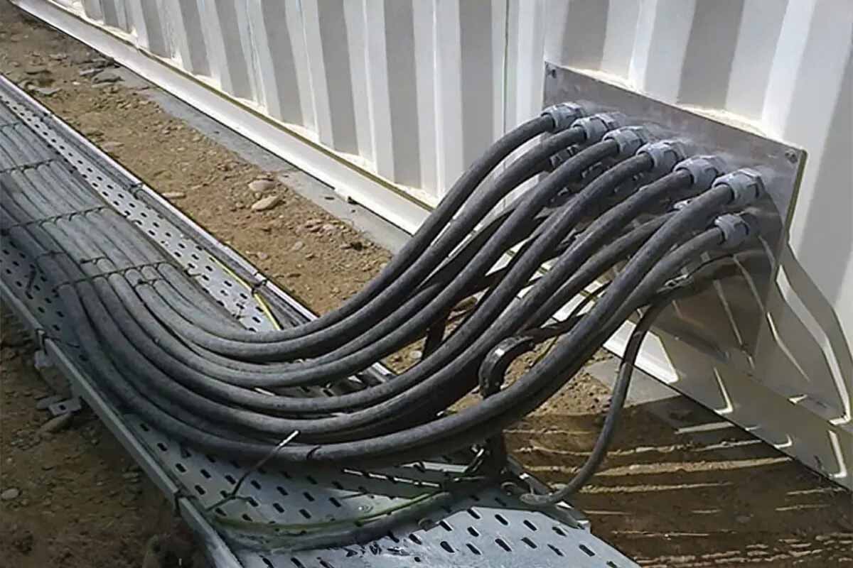 نصب سینی کابل روی زمین