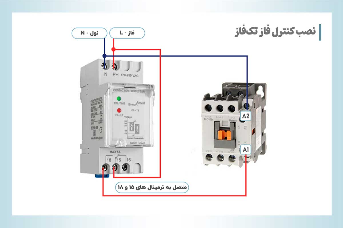 سیمکشی و نصب کنترل فاز تکفاز
