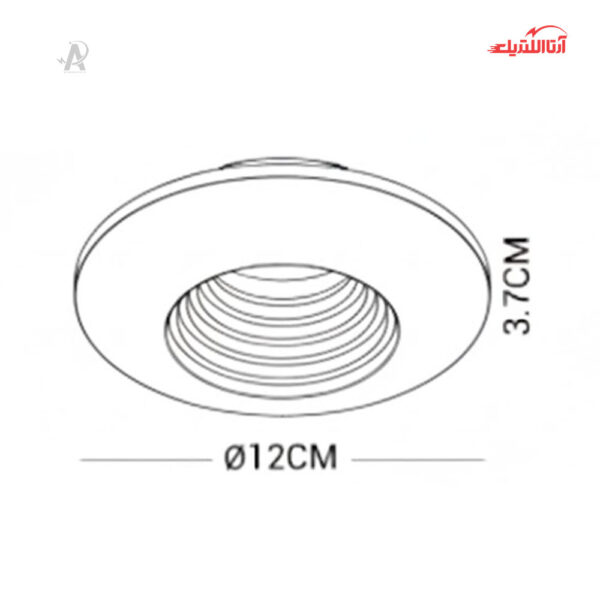 فریم گچی سقفی توکار شعاع مدل SH-5701