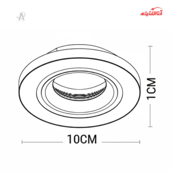 فریم گچی سقفی توکار شعاع مدل SH-5501