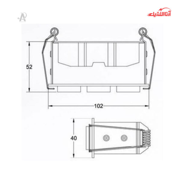 چراغ سقفی توکار 6 وات COB متحرک دانلایت شعاع مدل SH-2303-6W