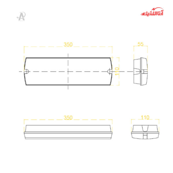 چراغ اضطراری 2.5 وات شعاع مدل SH-5008-2.5W