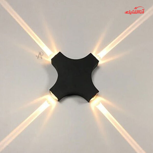 چراغ دیواری دکوراتیو 4 وات چهار طرفه جت کراس ZFR کد 65