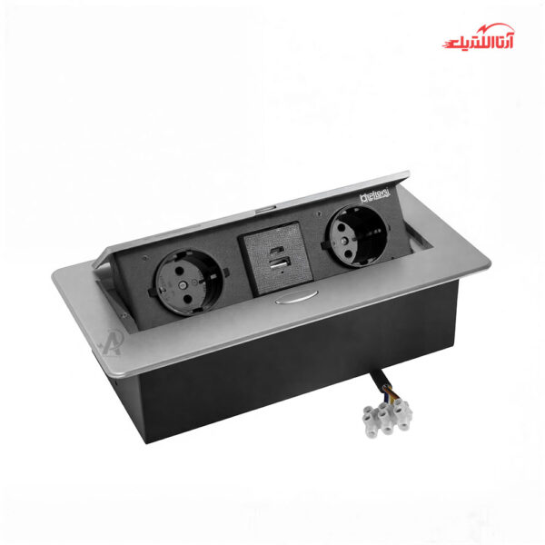 پریز توکار دو خانه ملونی مدل 10090