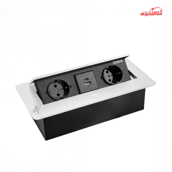 پریز توکار دو خانه ملونی مدل 10090