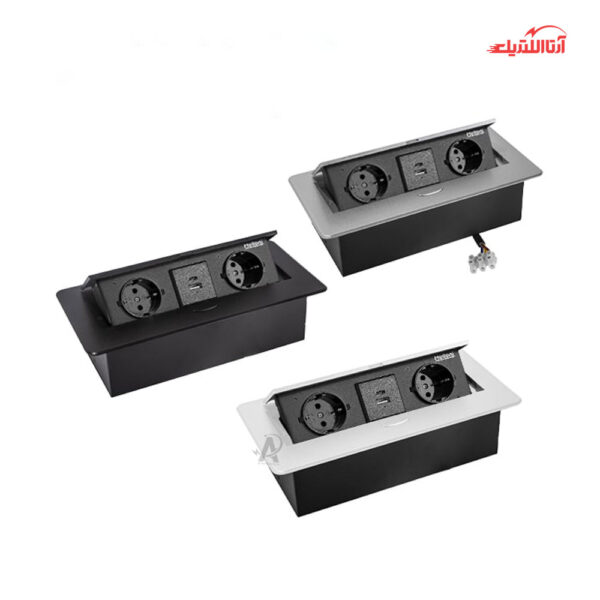 پریز توکار دو خانه ملونی مدل 10090