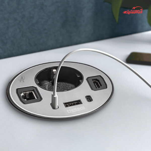 پریز توکار گرد تک خانه ملونی مدل 10096 - تصویر 2