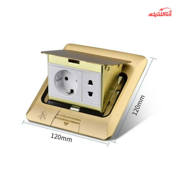 پریز کف توکار یک خانه ملونی مدل 10112