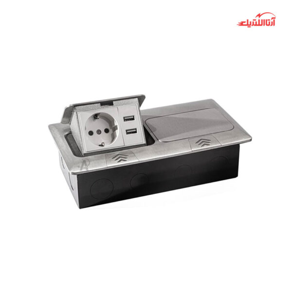 پریز کف توکار دو خانه ملونی مدل 10116