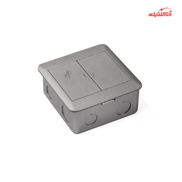 پریز کف توکار دو خانه ملونی مدل 10122