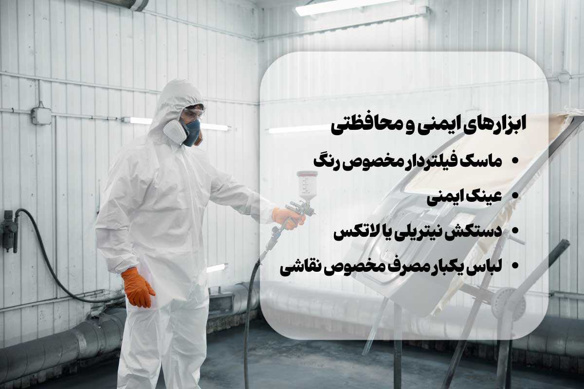 ابزارهای ایمنی برای نقاشی خودرو