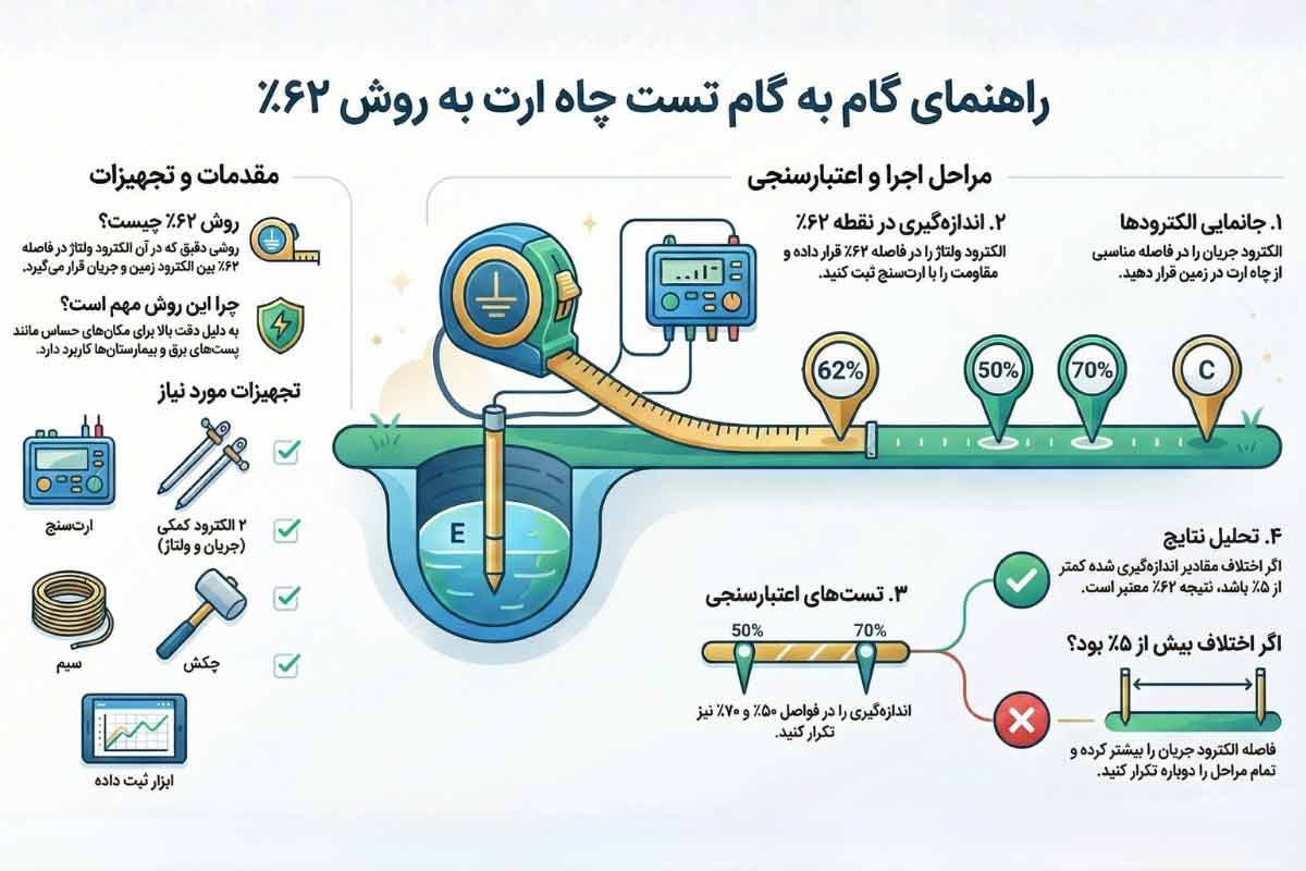 تست چاه ارت به روش ۶۲%