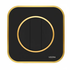 کلید سه پل ویرا مدل آرک آلفا با قاب گلس