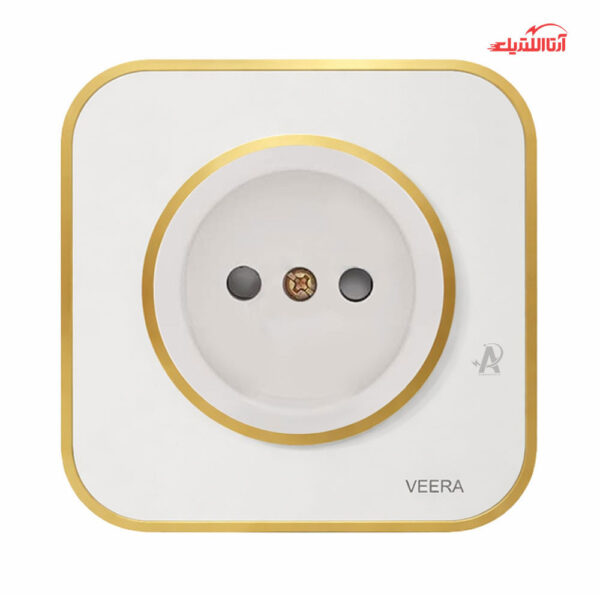 پریز برق ویرا مدل آرک آلفا با قاب گلس