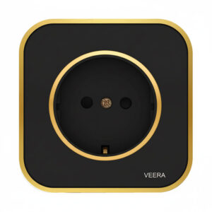 پریز برق ویرا مدل آرک آلفا با قاب گلس