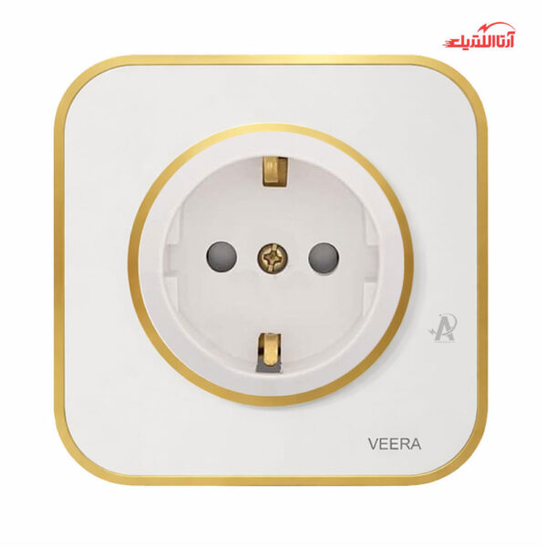 پریز برق ارتدار ویرا مدل آرک آلفا با قاب گلس