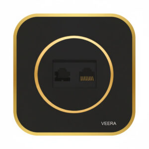 پریز تلفن تک سوکت ویرا مدل آرک آلفا با قاب گلس