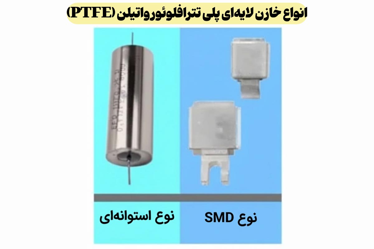معرفی انواع خازن‌ لایه‌ای پلی تترافلوئورواتیلن (PTFE)