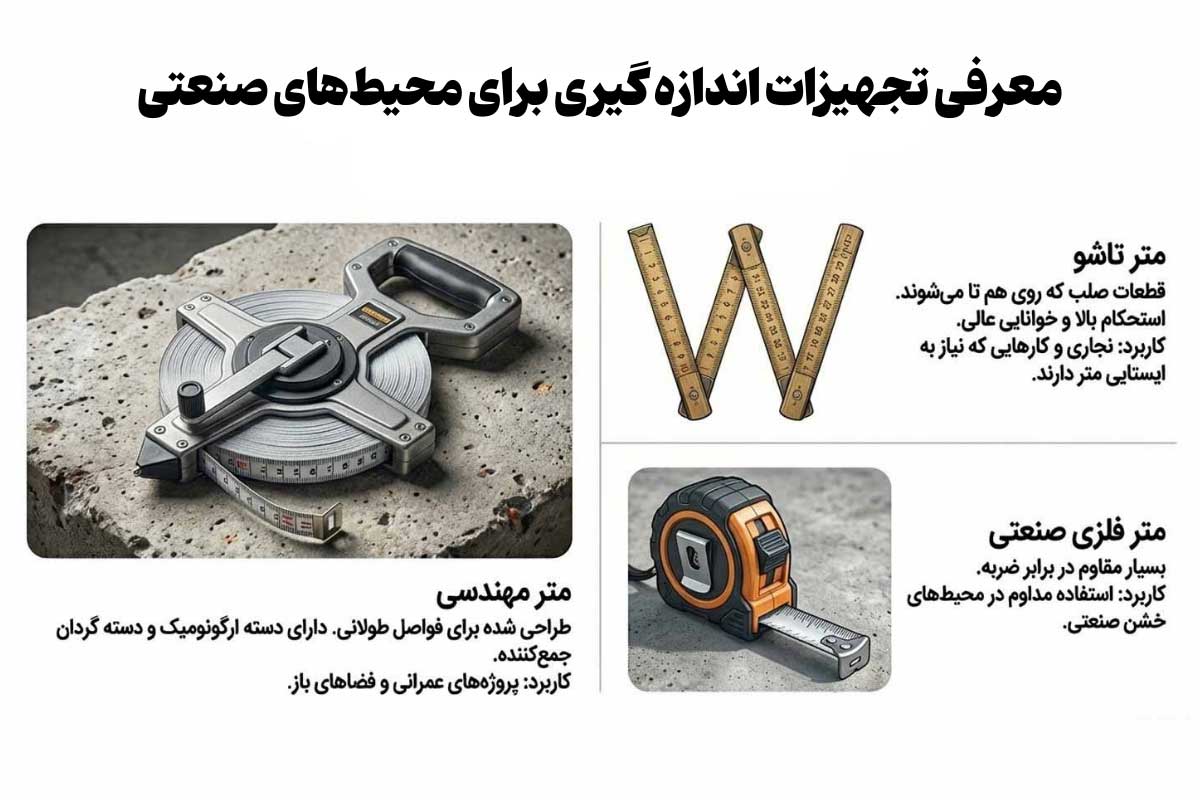 معرفی انواع متر صنعتی