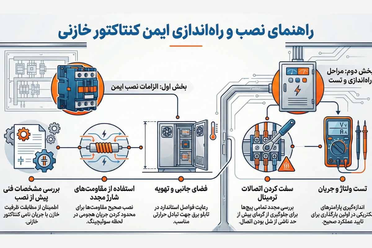 راهنمای نصب کنتاکتور خازنی