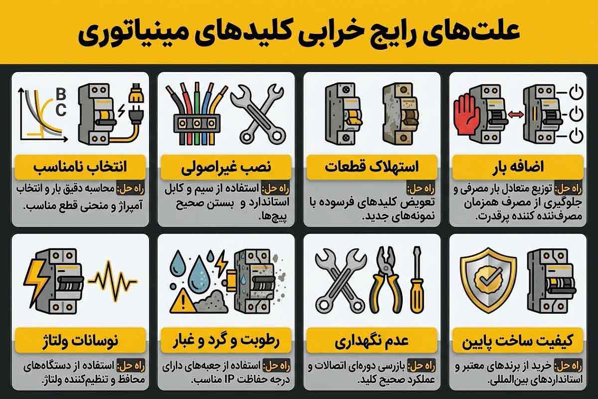 علائم خرابی کلید مینیاتوری چیست؟