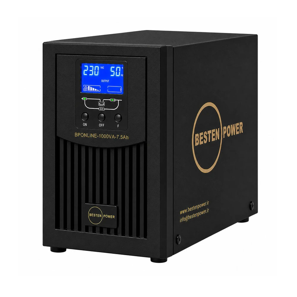 یو پی اس آنلاین 1000VA باتری داخلی بستن پاور مدل BPONLINE-1000VA-7.5Ah