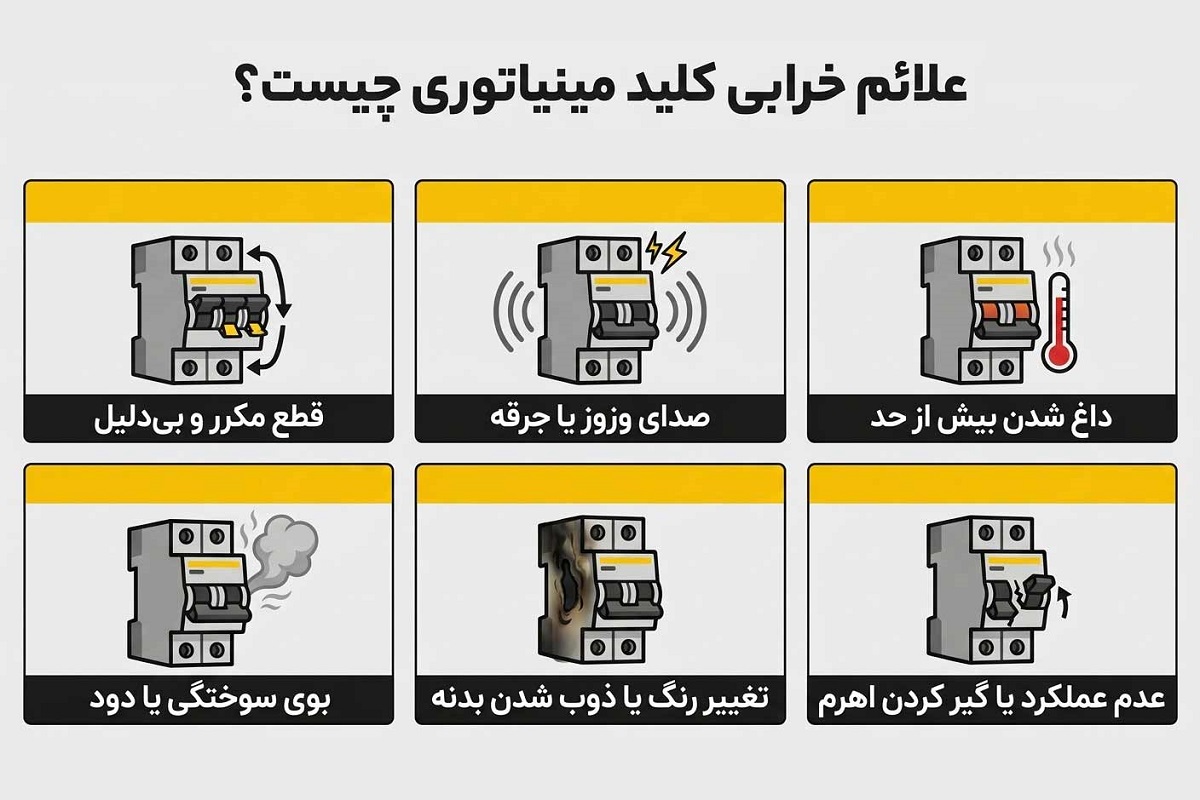علائم خرابی کلید مینیاتوری چیست؟