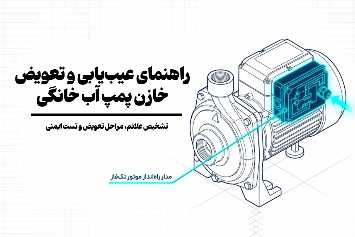 علائم خرابی خازن پمپ آب خانگی چیست؟ – چرا خازن پمپ آب خراب می‌شود؟