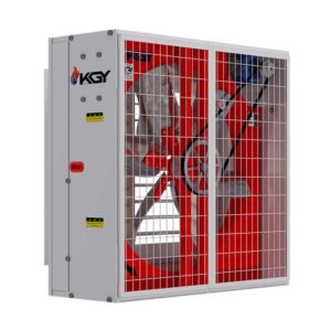 هواکش صنعتی 3 فاز 100 سانتیمتری دمپردار تسمه‌ای کولاک گستر یزد مدل KGF100