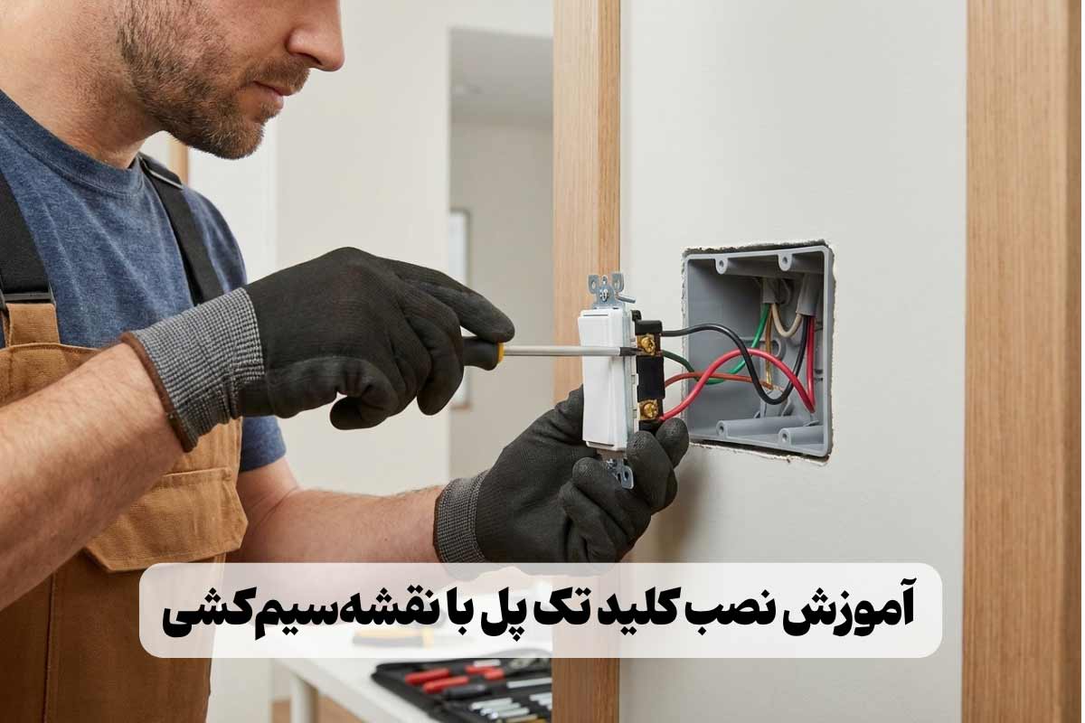 آموزش نصب کلید تک پل به زبان ساده + نقشه سیم‌کشی (راهنمای تصویری)
