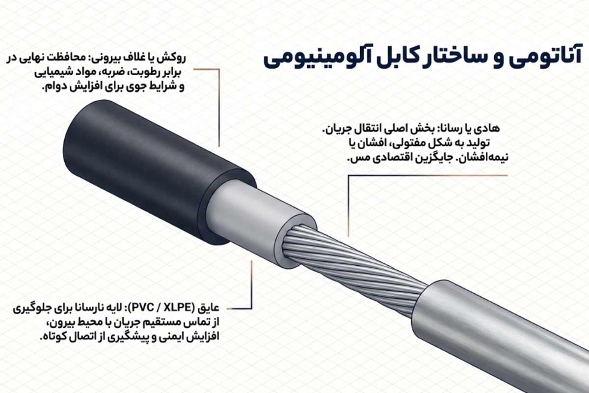 ساختار کابل آلومینیوم