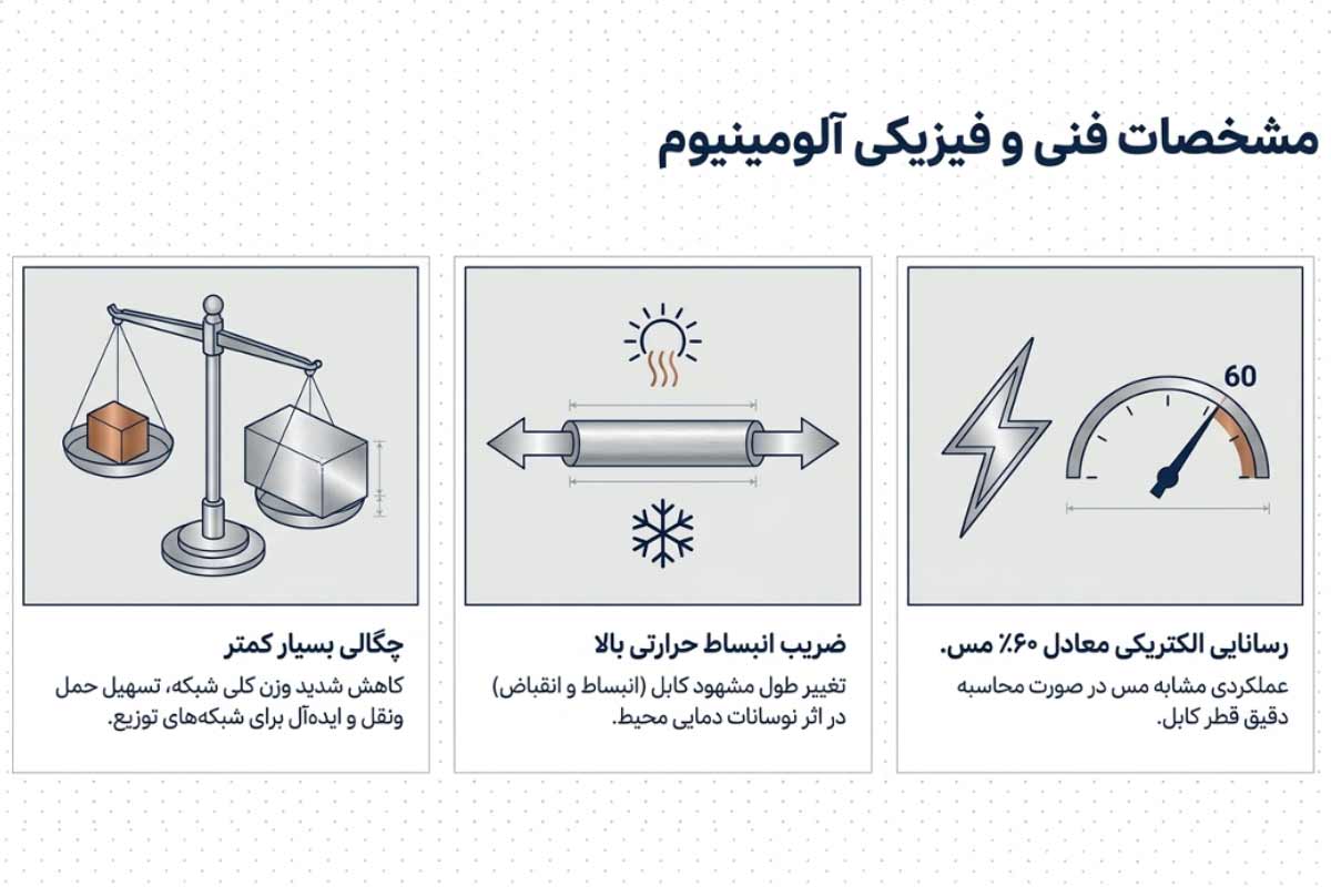 مشخصات فنی کابل آلومینیوم